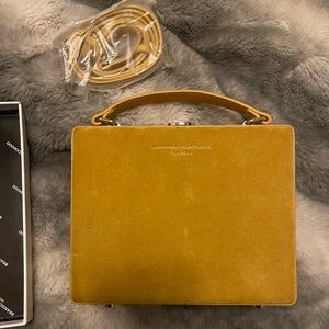 Brandon Blackwood Kendrick Trunk Yellow Suede/ Silver Hardware